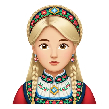 norwegian traditional bunad sticker