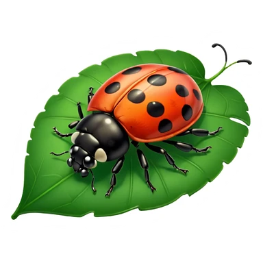  cute green lady bug sticker