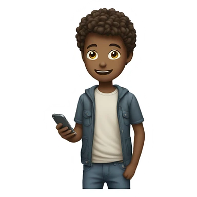 Boy Plays With A Phone sticker