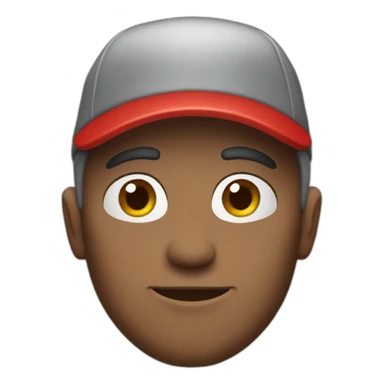 gray dude with red cap sticker