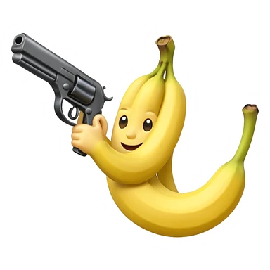 banana holding guns sticker