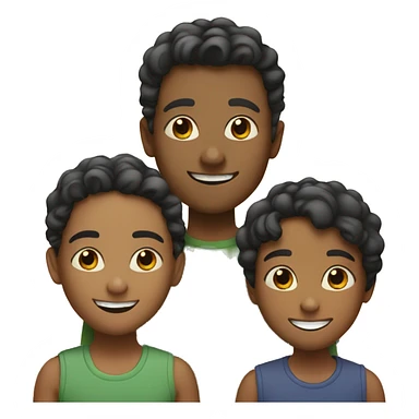 3 Sister & 3 brothers smiling sticker