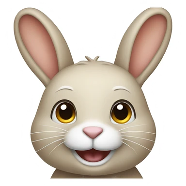 Rabbit smiling sticker
