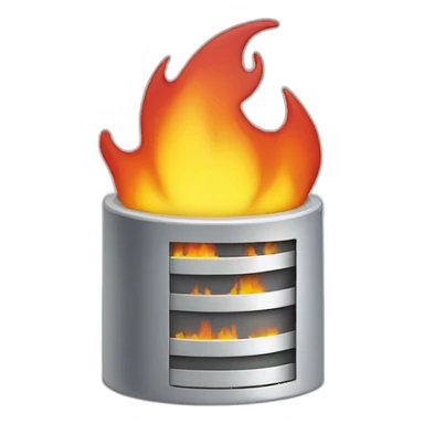 Database on fire sticker