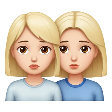 Two girls saying sorry sticker