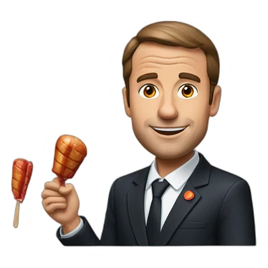 Barbecue Macron sticker