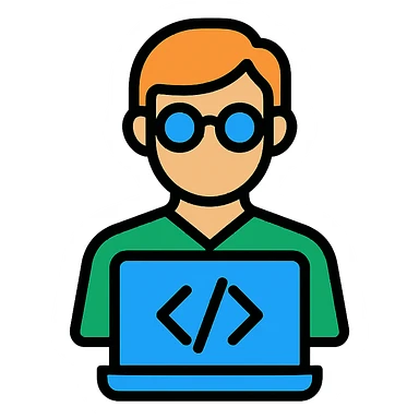 developer icon, clean, modern, minimal, suitable for UI, no text sticker