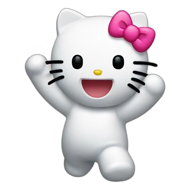 Hello kitty qui fait un dab sticker