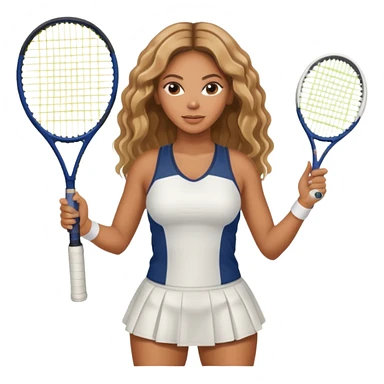 Beyonce as a tennis player sticker