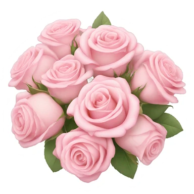 bouquet of pastel pink roses sticker