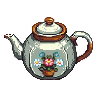 cute pastel pink teapot sticker