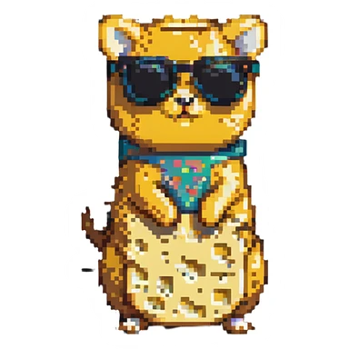 cheese wearing sunglasses sticker
