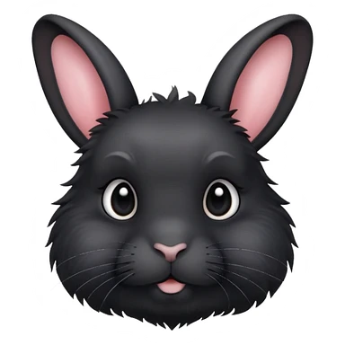 cute black rabbit  sticker