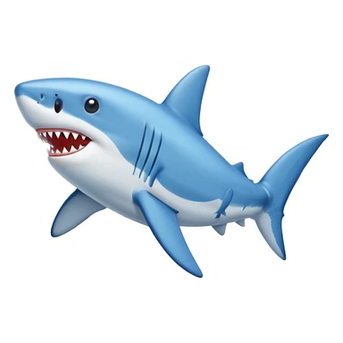 Hazme un sticker con un un tiburón con tenis azules sticker