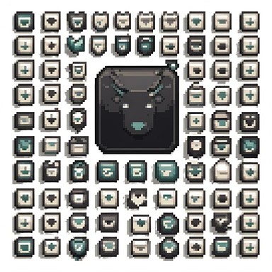 large profile square minimal icons, space semiotic, black print on white background, square outline icons, sleek symbols, transportation, economy, engineering, industry. Designed for signage.  sticker