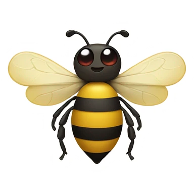 Bee with heart sticker