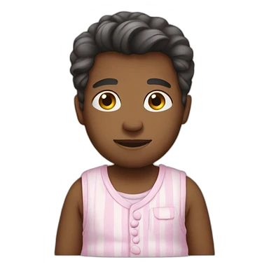 A man wearing baby clothes sticker