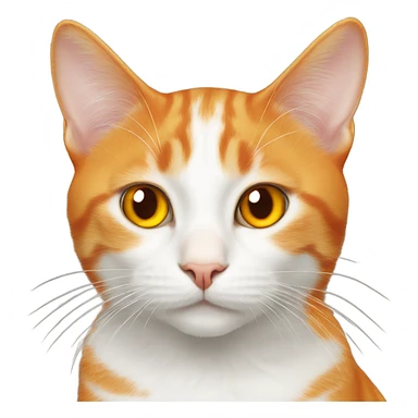 Orange cat with orange eyes  sticker