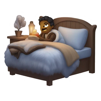 cozy winter night sticker