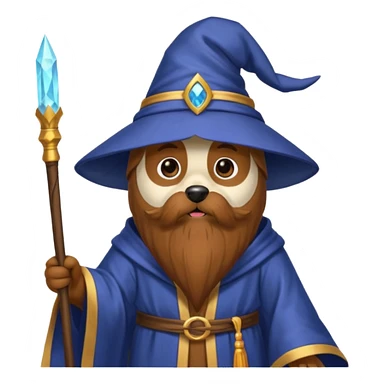 Dog wizard sticker
