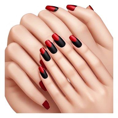 black and red nails sticker