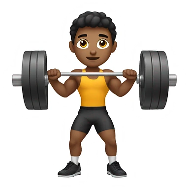 Young man lifting sticker