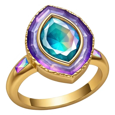 crystal geode ring sticker