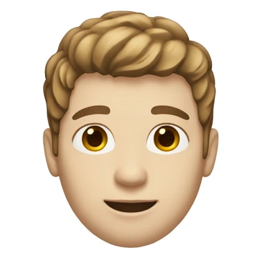 Guy with a white skin and medium-short brown hair sticker