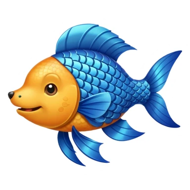 fish dog sticker