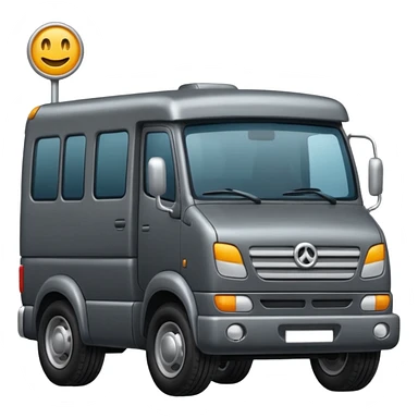 quiero un emoji de un camion en tonos grises sticker