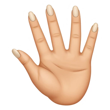 the 2 middle fingers inside an oval shaped hold sticker