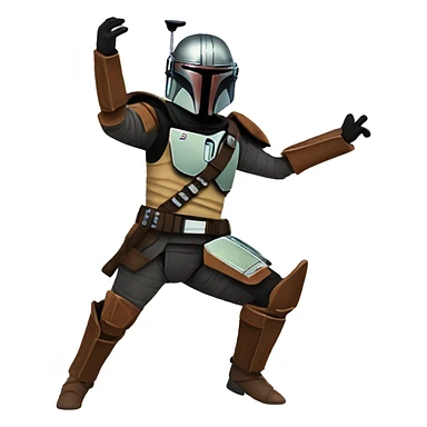 a mandalorian dancing sticker