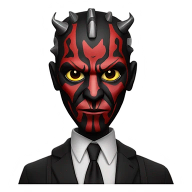 darth maul in a suit sticker