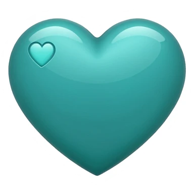 Teal heart sticker