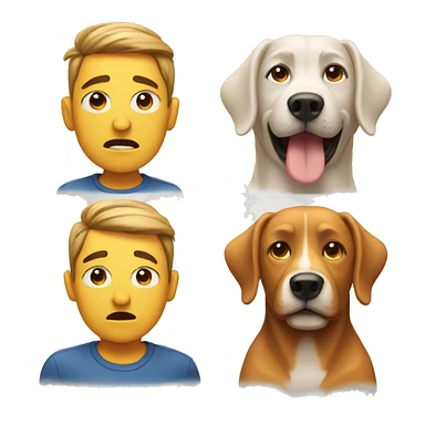 overheated face with dog sticker