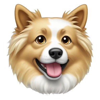 White and blonde spots spitz sticker