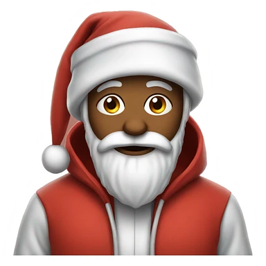 Santa wearing hoodie sticker