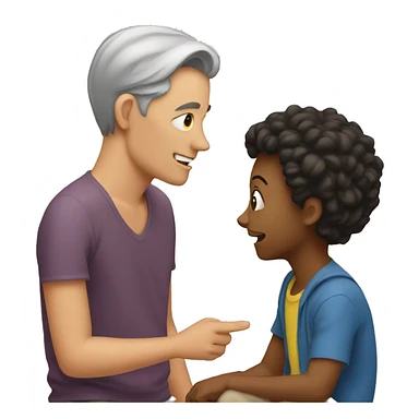 talking with child sticker