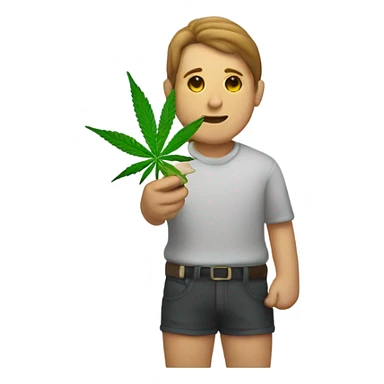 Person with weed sticker