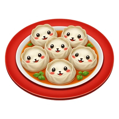 momo in plate  sticker