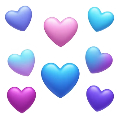 Pink blue and Purple Heart  sticker