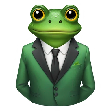 Frog in a suit sticker