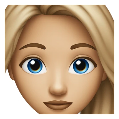 stunning tan girl light brown hair blue eyes sticker