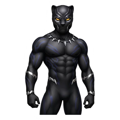 Black panther animal emoji with dark spots sticker