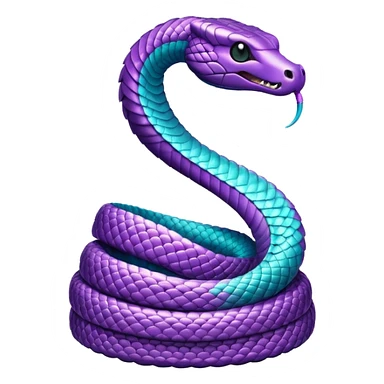 glitter purple and cian cobra sticker