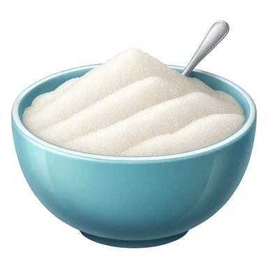 a bowl filled with sugar sticker