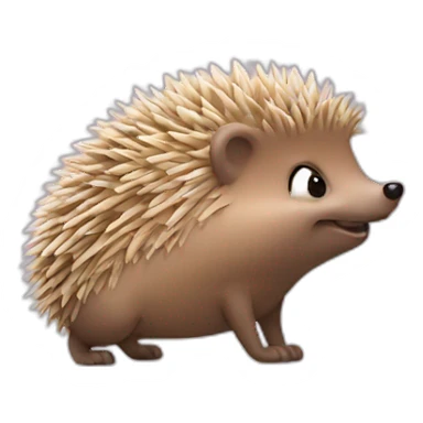 Farting hedgehog sticker