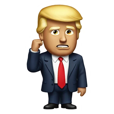 Donald trump shaking his head no  sticker