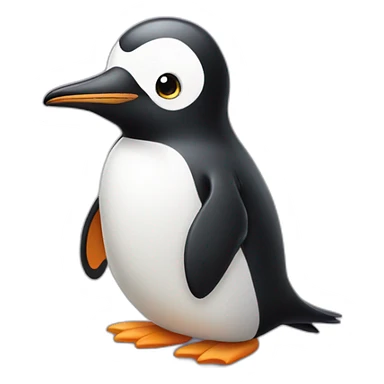 Pingüino kawaii sticker