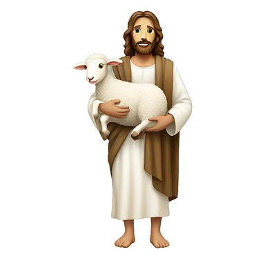 Jesus carrying a lamb sticker
